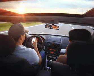 car accident distracted driving